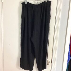 NWT DR2 DANIEL RAIN PLUS 3X BLACK RAYON ANKLE PANTS ELASTIC WAIST RELAXED FIT